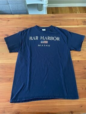 Bar Harbor Maine Navy Short-Sleeve Graphic Tee